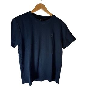 Psycho Bunny Boys Size 5 Black Pima Cotton Short Sleeve Crewneck T-Shirt Logo